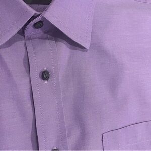 Violet Purple Dress Shirt Cotton Non-Iron Nordstrom Men’s Shop, size 16 (32-33)